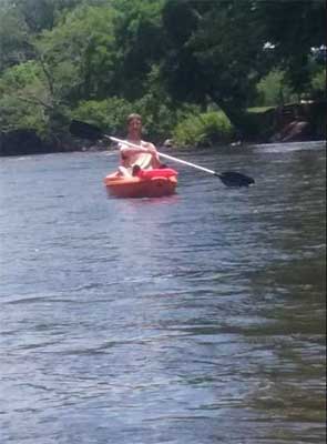Brian in a kayak