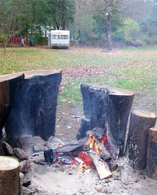 Large campfire