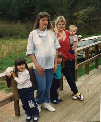 Lisa and Pam with kids