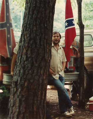 Mike with rebel flags