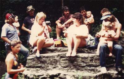 Pam and friends at Sea Creek Falls