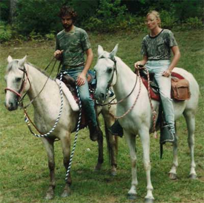 Martin and Tammy on horses