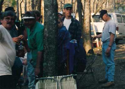 Group of people at Trout Camp in the North Georgia Mountains