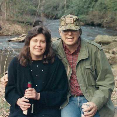 Jan and Tom at Trout Camp in the North Georgia Mountains