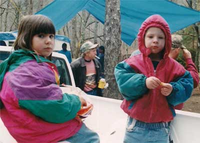Two girls at Trout Camp in the North Georgia Mountains
