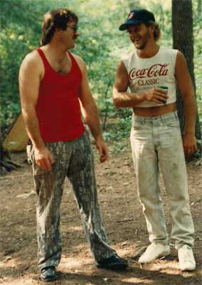 Phil and Tony in the woods