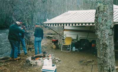 Camping at Trout Camp in the North Georgia Mountains