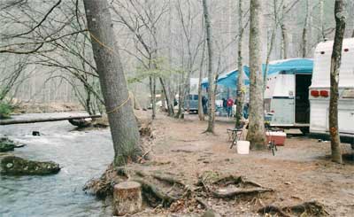Campers at Trout Camp in the North Georgia Mountains