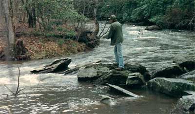 Fishing at Trout Camp in the North Georgia Mountains