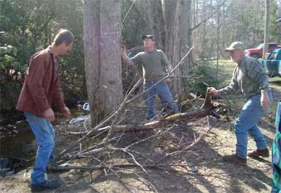 cleaning up after a storm