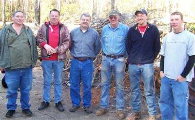 Six men at the End of the Pavement