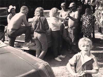 A crowd in the Cove