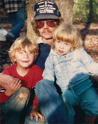 Tony Rich with his kids in the early 80s