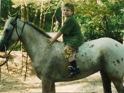 Adrian on a horse
