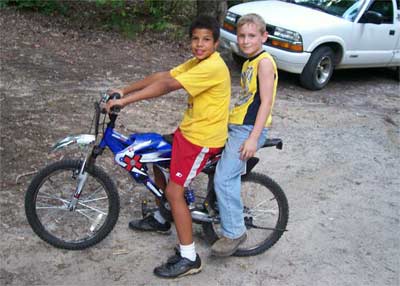 2 boys on a bike