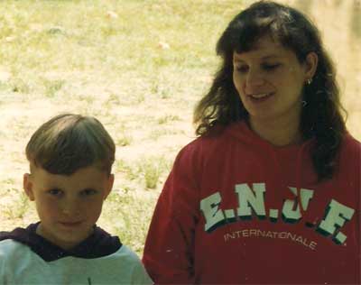 Damien with his mom