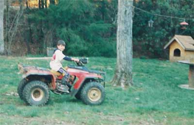 Caleb on 4-wheeler