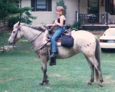 Candice on a horse 