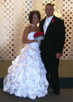 Beautiful bride in wedding dress