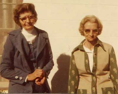 Ethel Fox with her sister