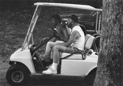 Gary and Doug on golf cart