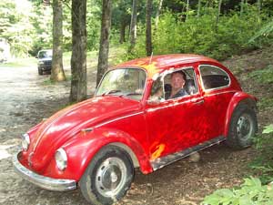 Charlie in red bug