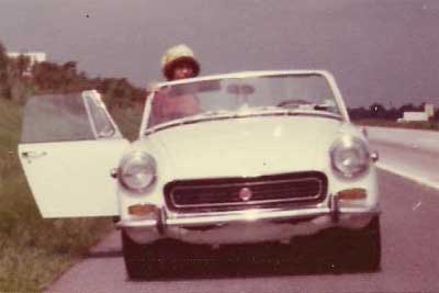 Jan and her MG Midget