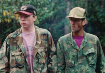 Jeremy and George in camo