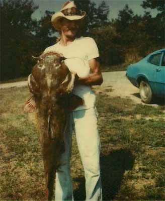 Joe with 55 pound catfish