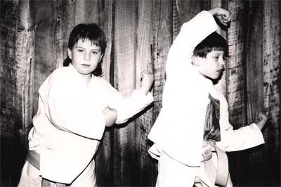 Caleb in Karate Class in Blairsville, Georgia