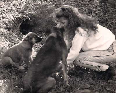 Laura with dogs