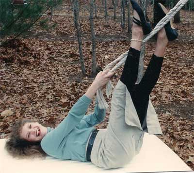 Laura and a swing