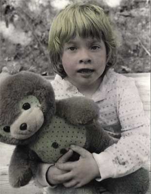 Lisa with teddy bear