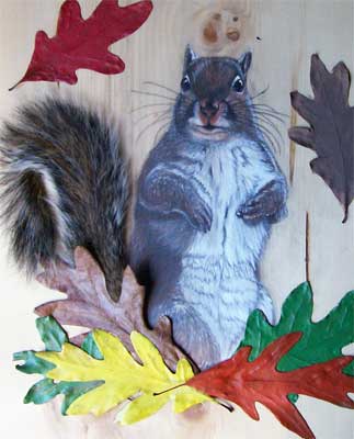 Squirrel painting by Mary Anne