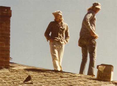 box of roofing nails on a roof