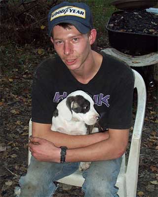 Opie with puppy
