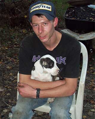 Opie with puppy