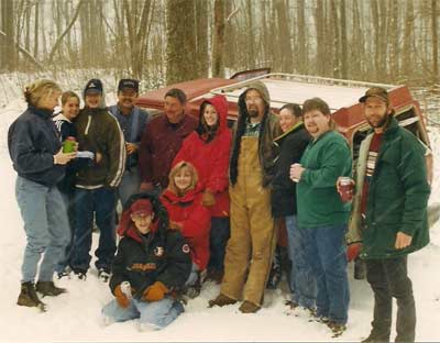 12 people in the snow