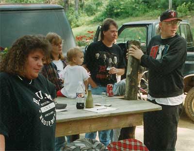 People gather around the table