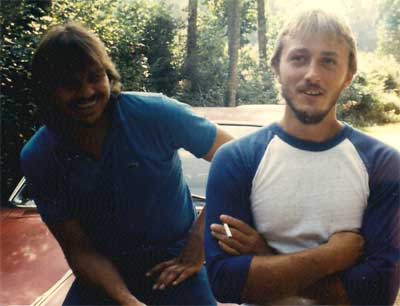 two young men at the End of the Pavement