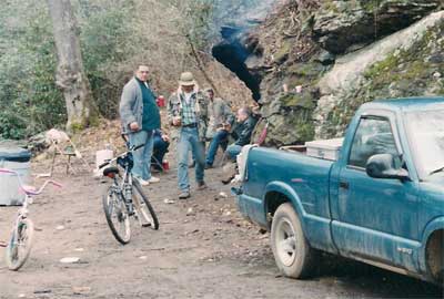 The Big Rock at Trout Camp in the North Georgia Mountains