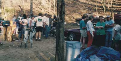 People at Trout Camp in the North Georgia Mountains