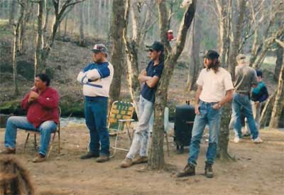 men watch the tournament