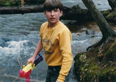 Boy at Trout Camp in the North Georgia Mountains