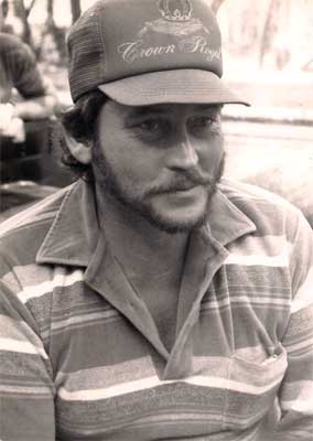 Larry Reid in a Crown Royal hat