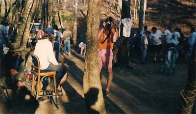 Taking pictures at Trout Camp in the North Georgia Mountains