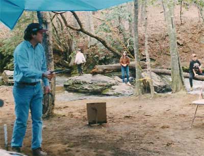 Horseshoe tournament beside the river