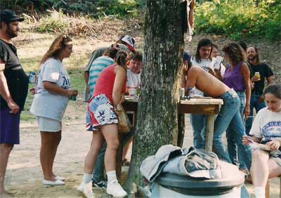 Gathered under the shade tree